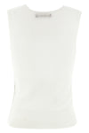 pedone top in viscose crêpe yarn worked in shaved stitch