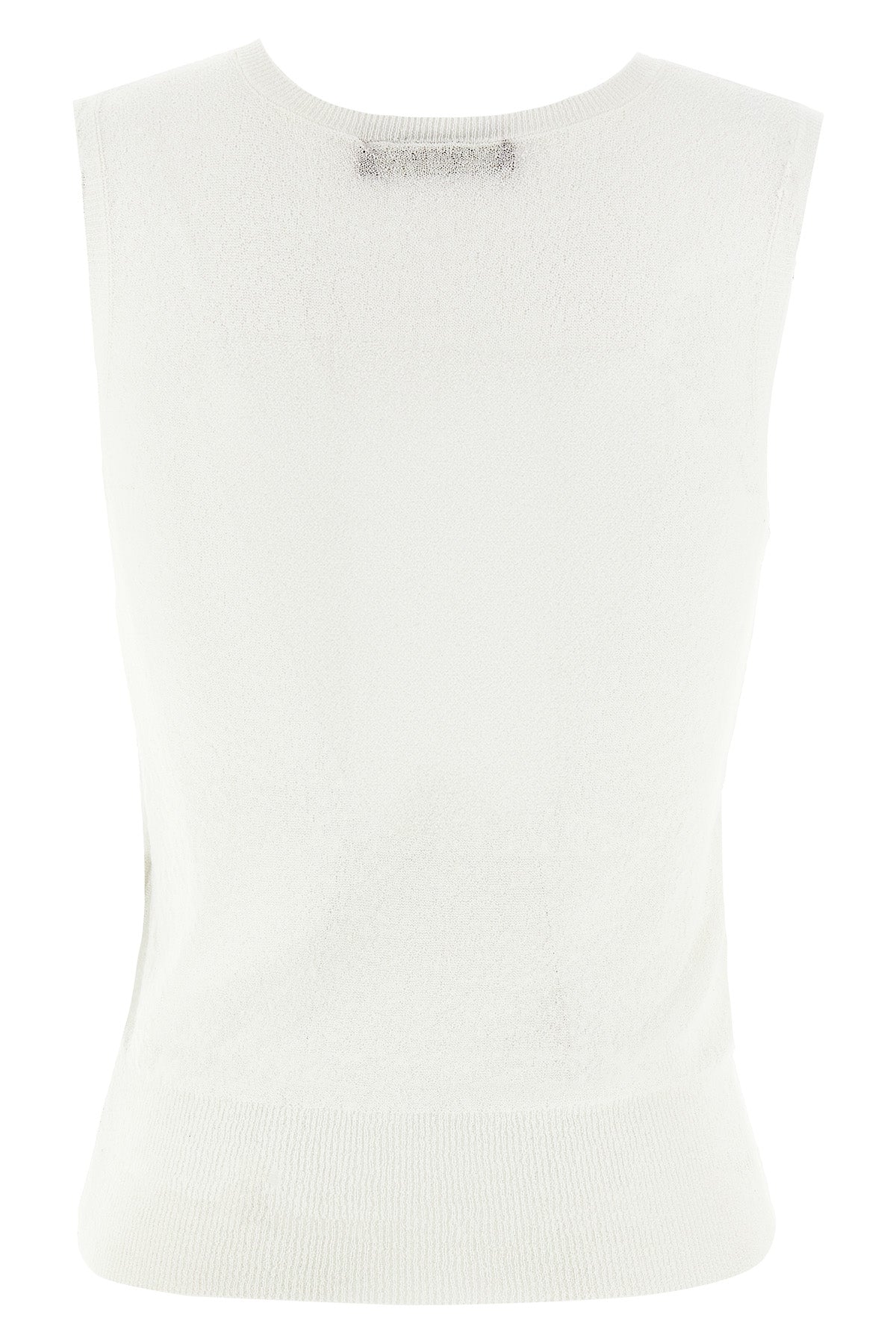 pedone top in viscose crêpe yarn worked in shaved stitch