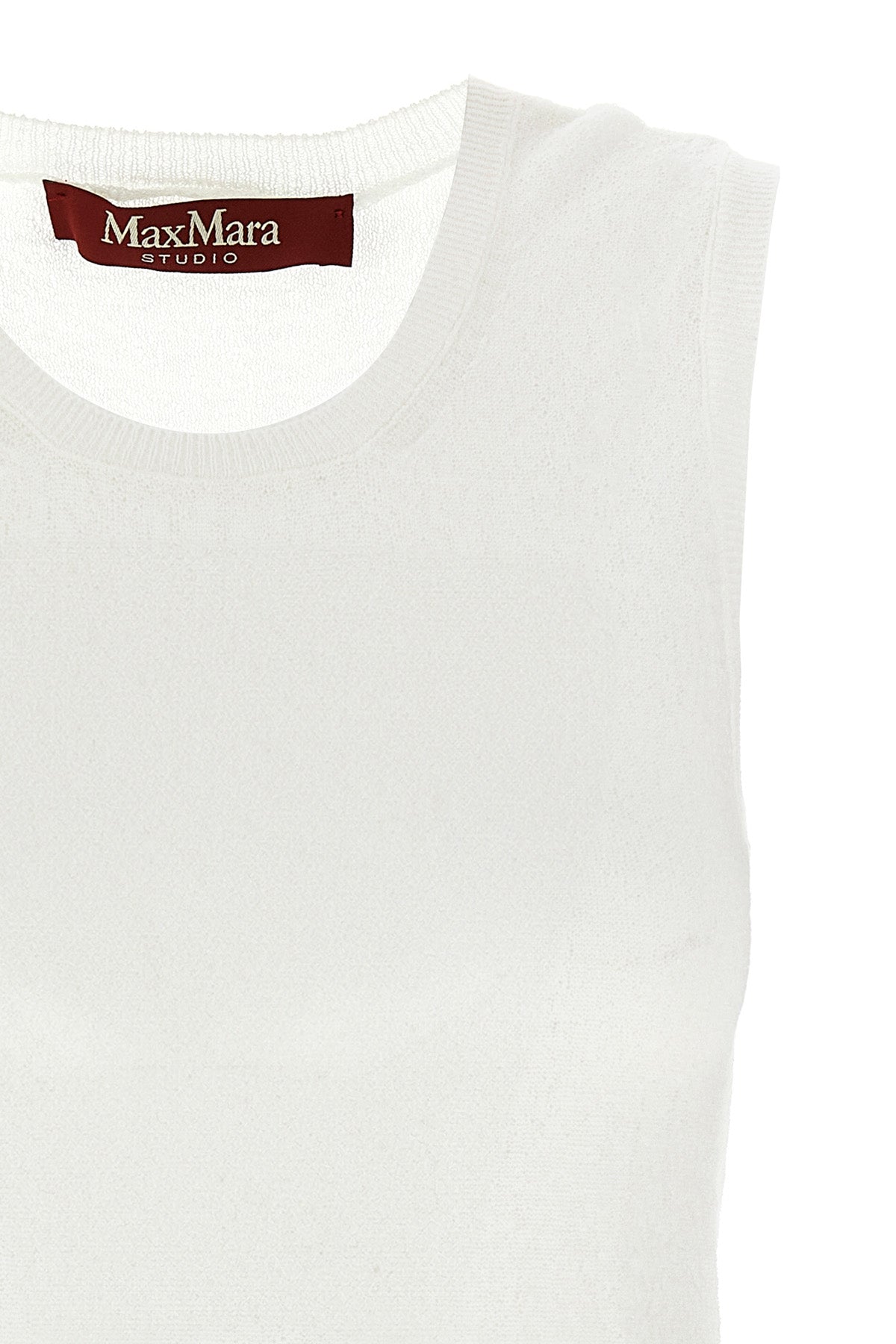 pedone top in viscose crêpe yarn worked in shaved stitch