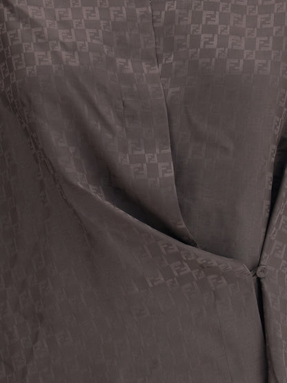 FENDI 40 silk jacquard shirt 