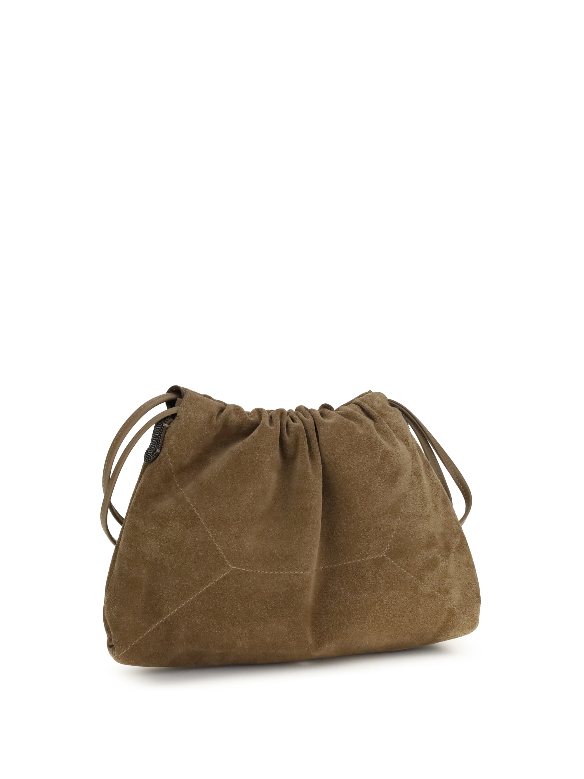 suede pouch bag