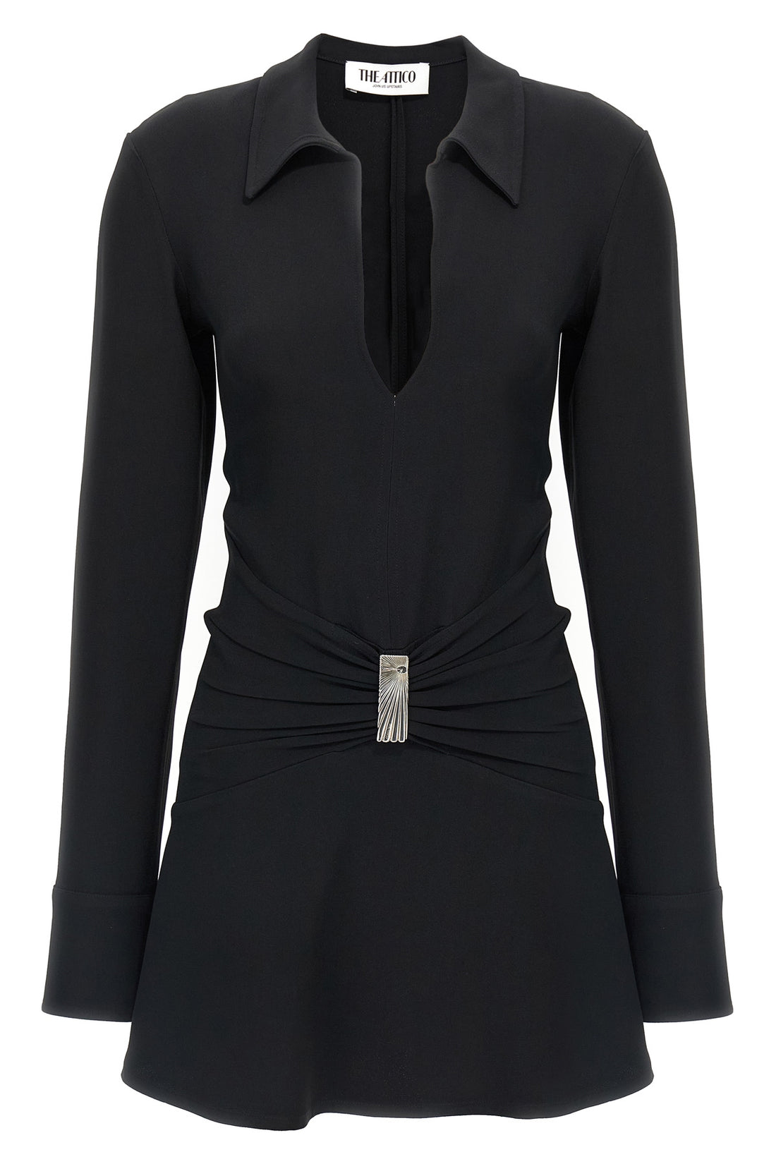 THE ATTICO 38 cady polo shirt mini dress