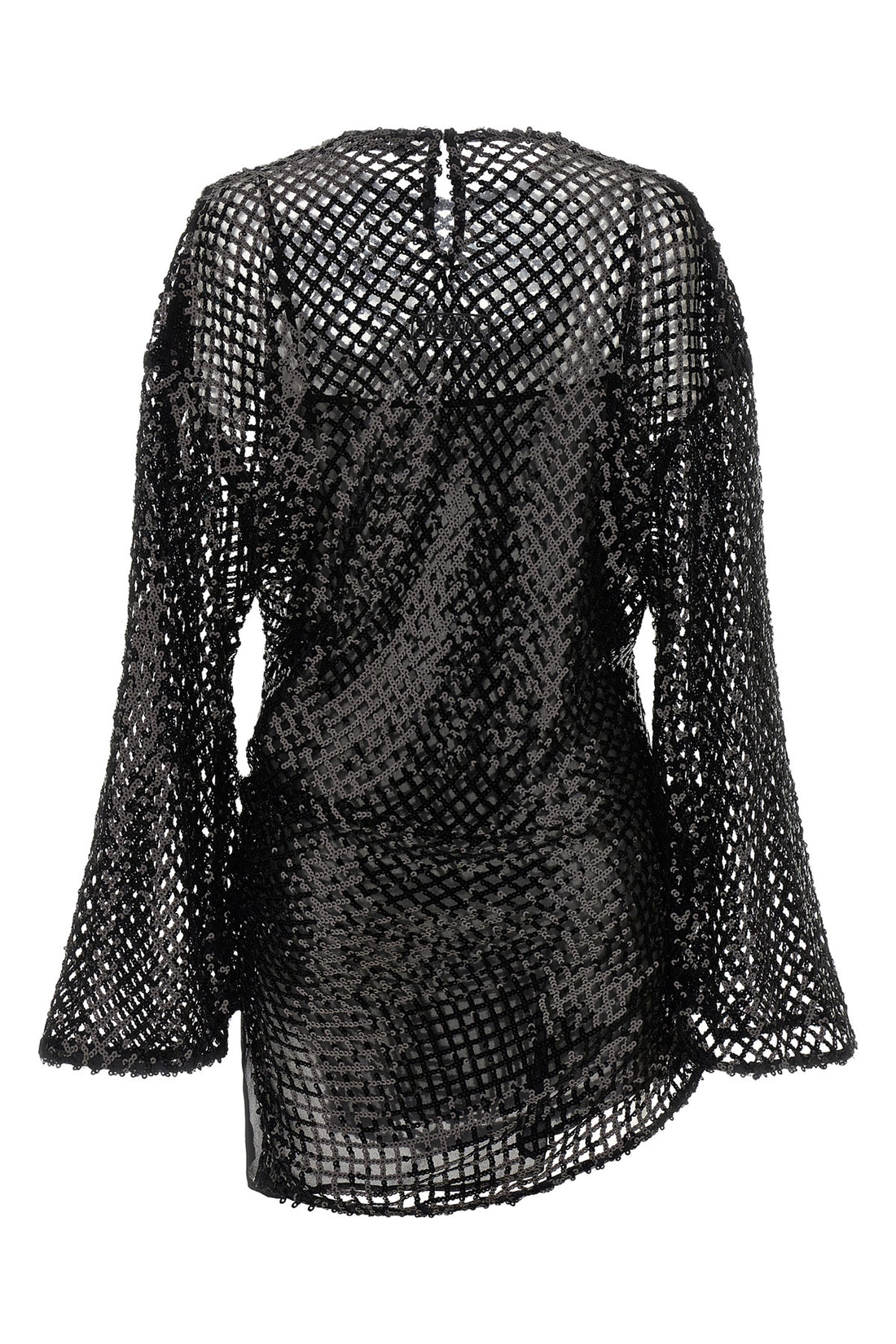 THE ATTICO 38 semi-transparent mesh mini dress
