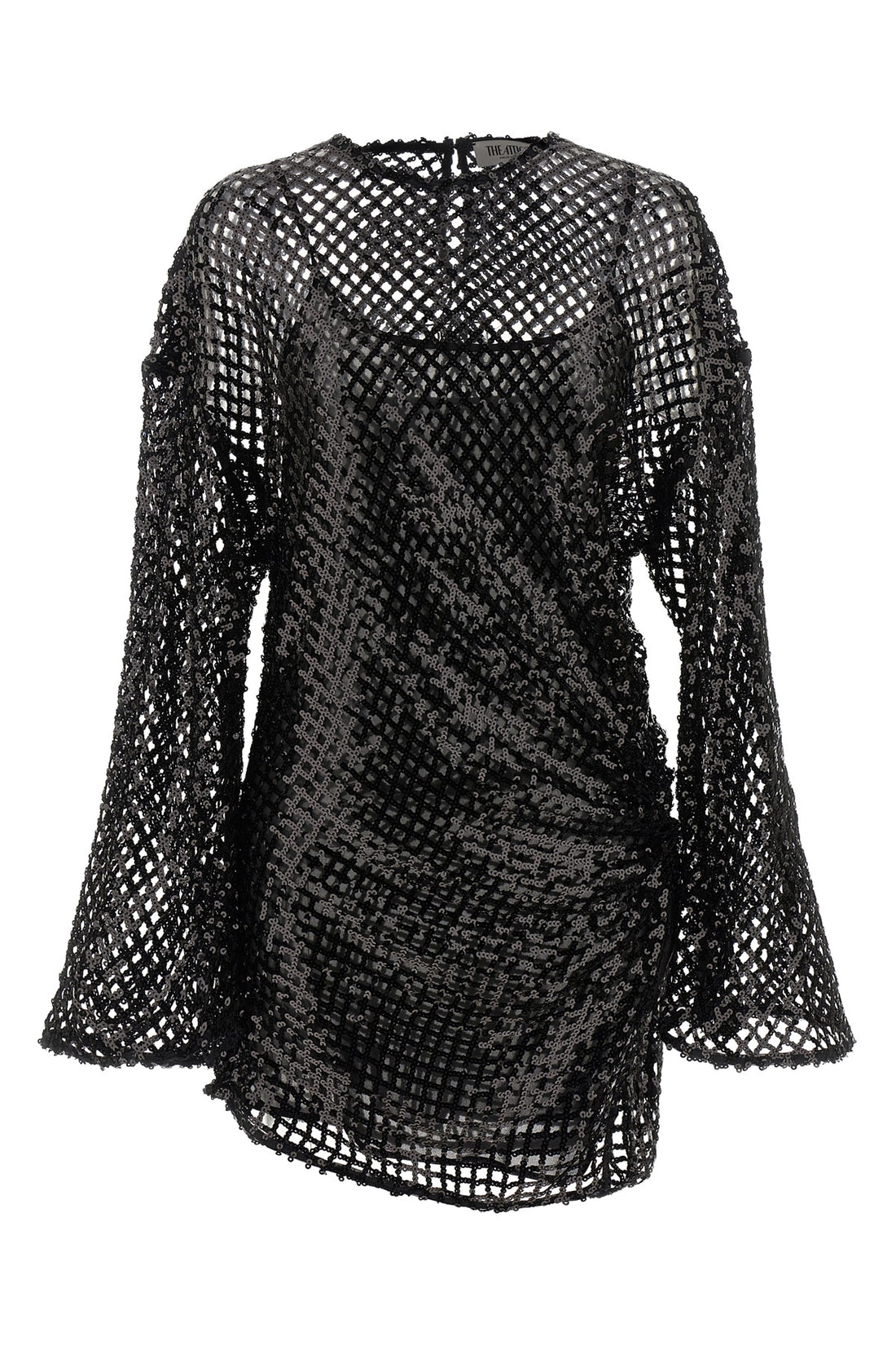 THE ATTICO 38 semi-transparent mesh mini dress