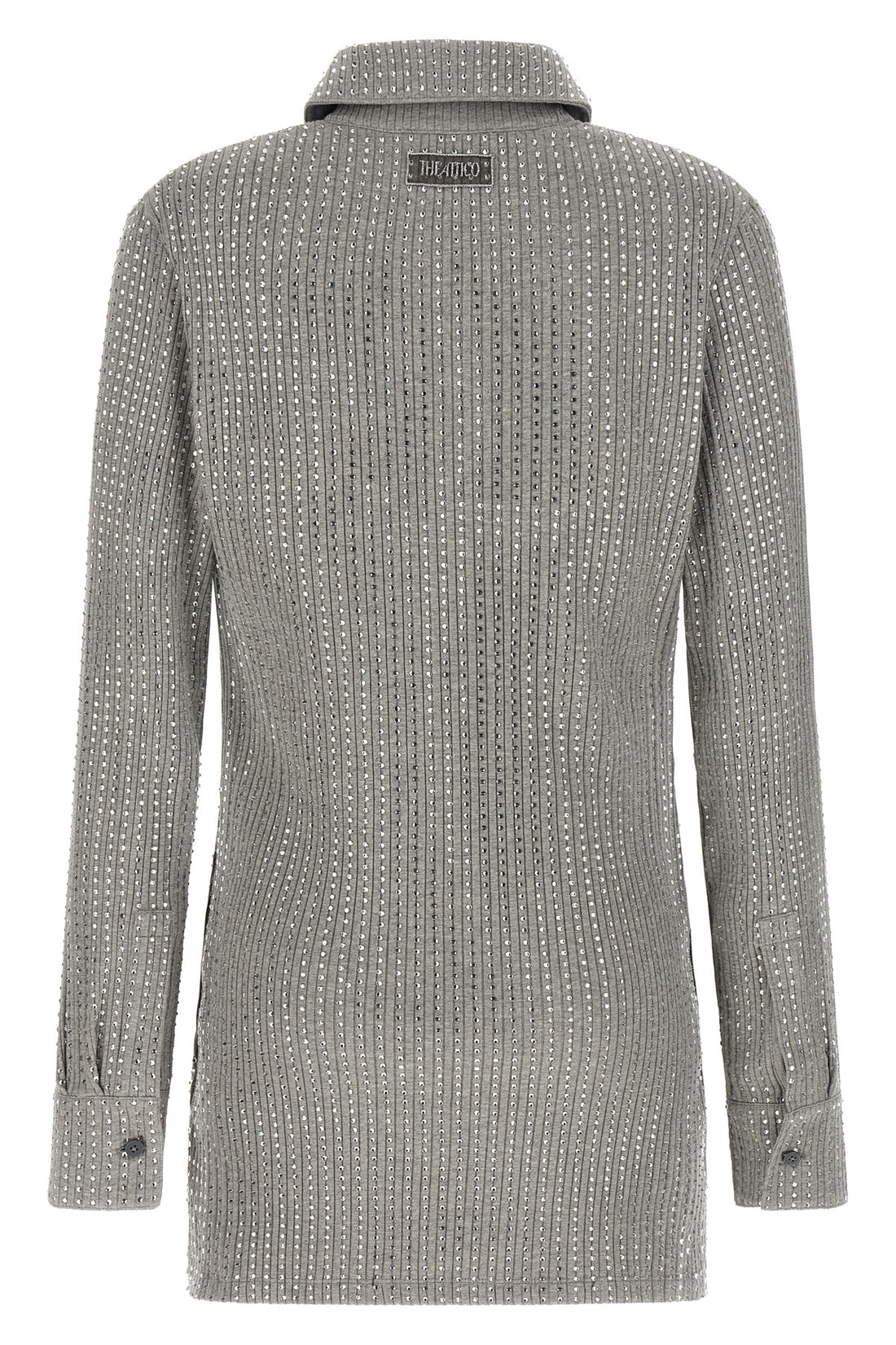 THE ATTICO 40 ribbed stretch cotton mini dress