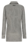 ribbed stretch cotton mini dress