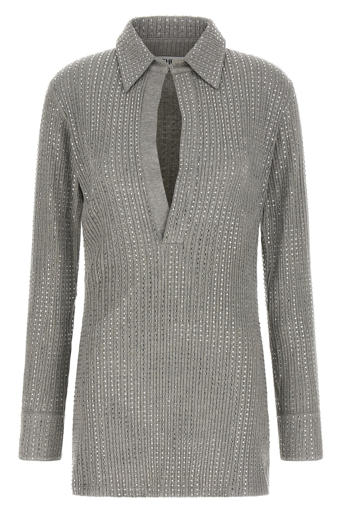 THE ATTICO 40 ribbed stretch cotton mini dress
