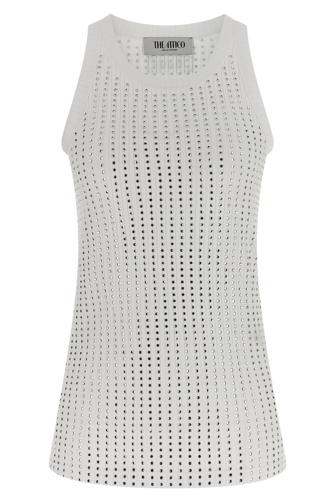 THE ATTICO 40 ribbed stretch cotton tank top