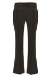 stretch wool gabardine trousers