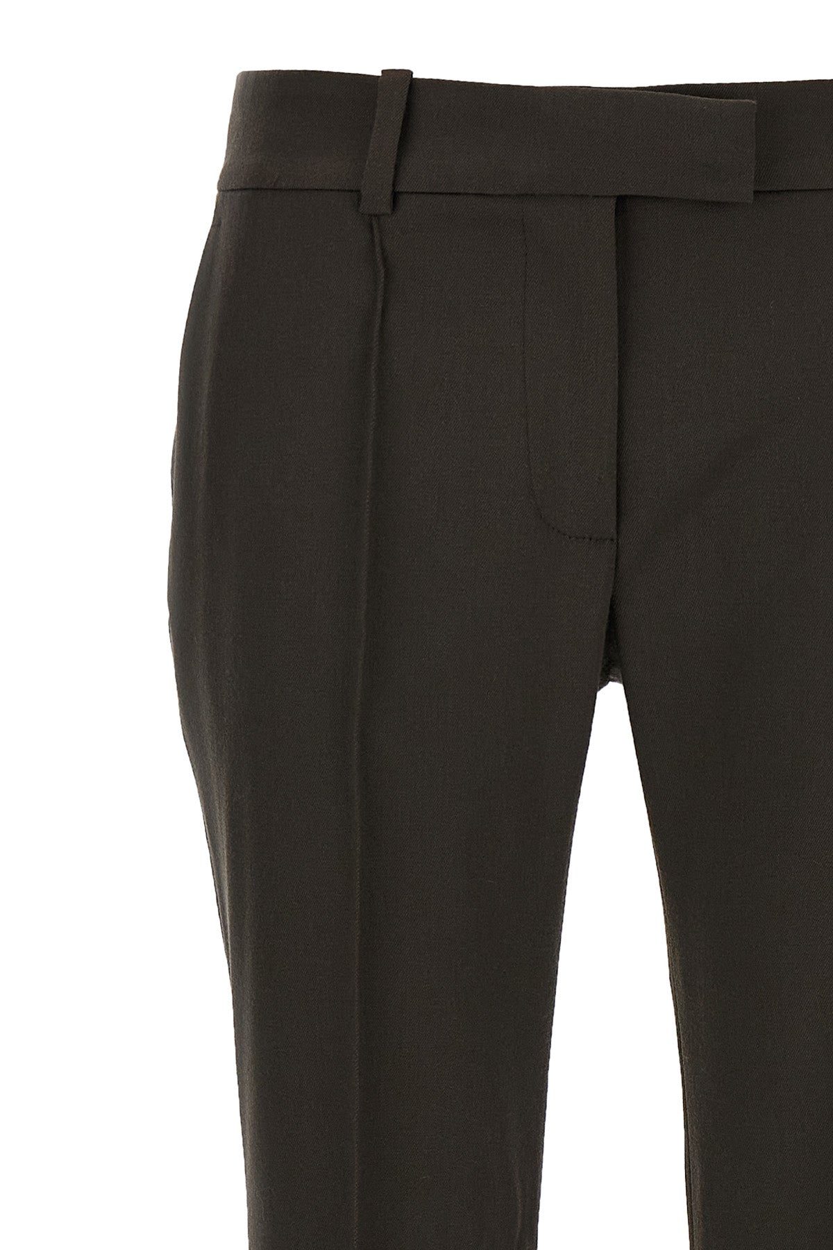 stretch wool gabardine trousers
