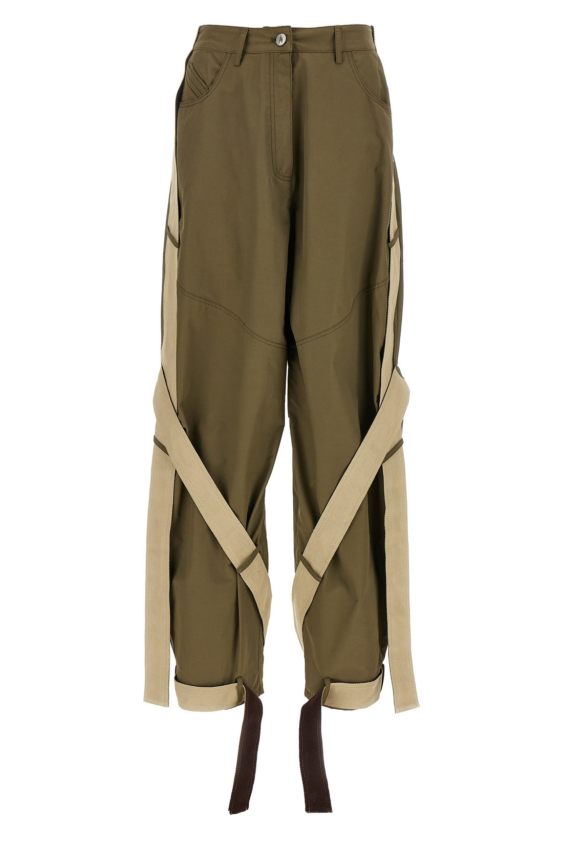 THE ATTICO 40 military cotton gabardine trousers