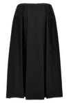 midi twinflower pleated skirt