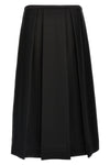 midi twinflower pleated skirt