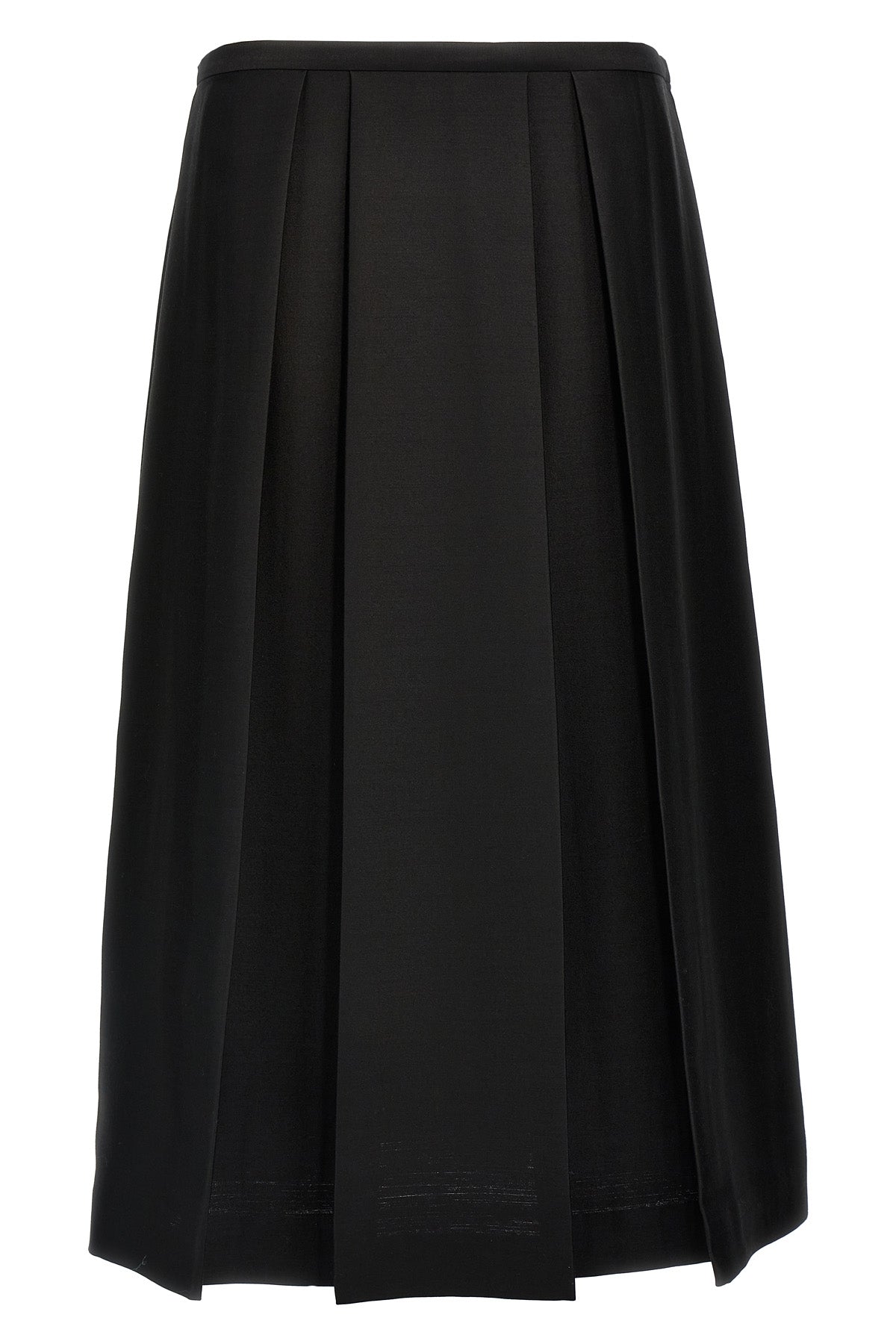 midi twinflower pleated skirt