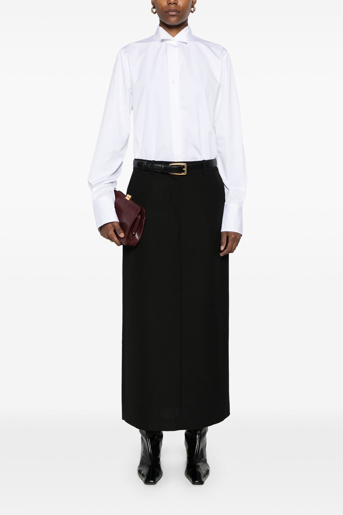 longuette skirt in wool blend