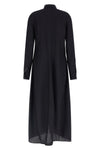 long parachute dress in light and delicately ruffled silk blend