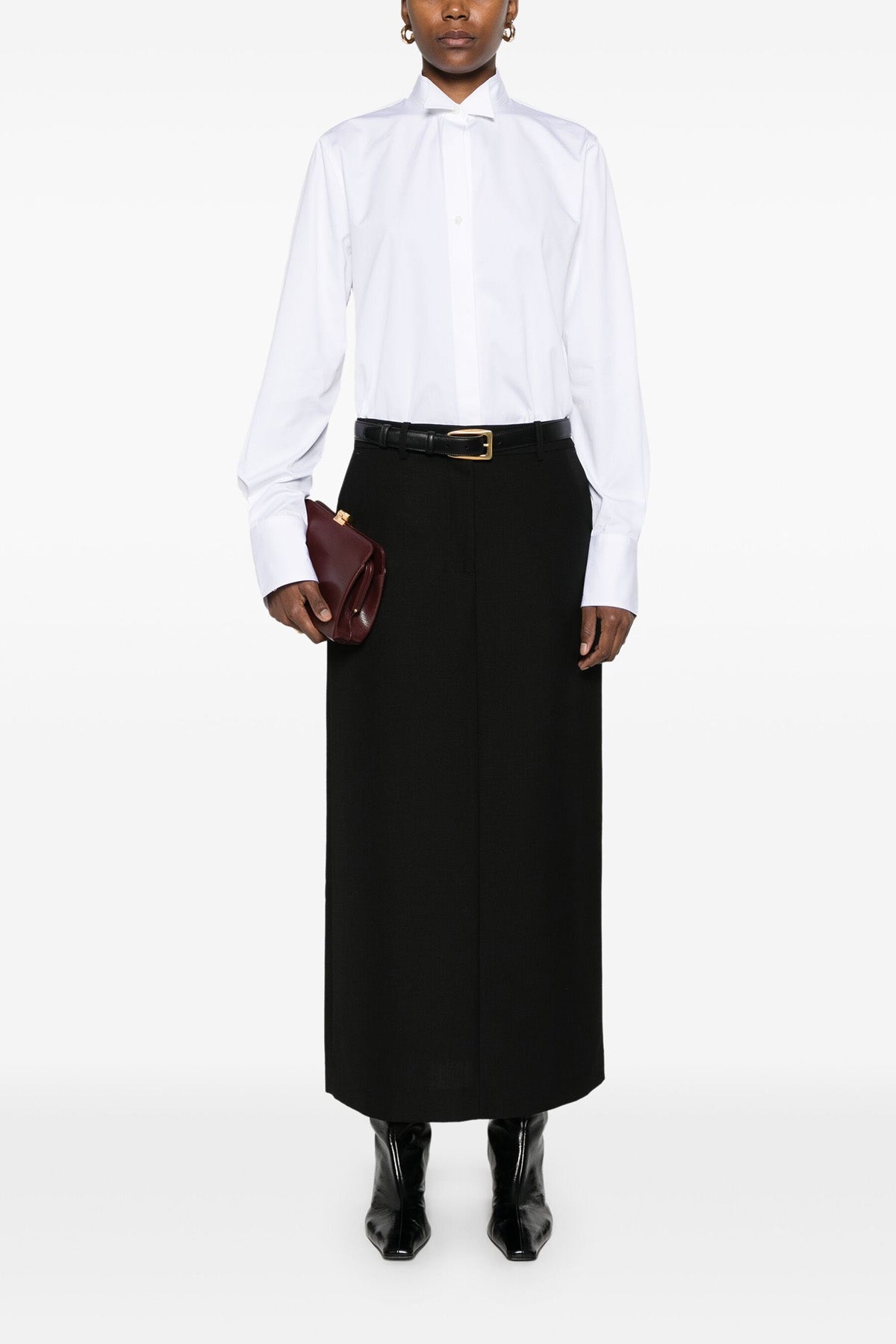 tuxedo shirt in heavy cotton poplin