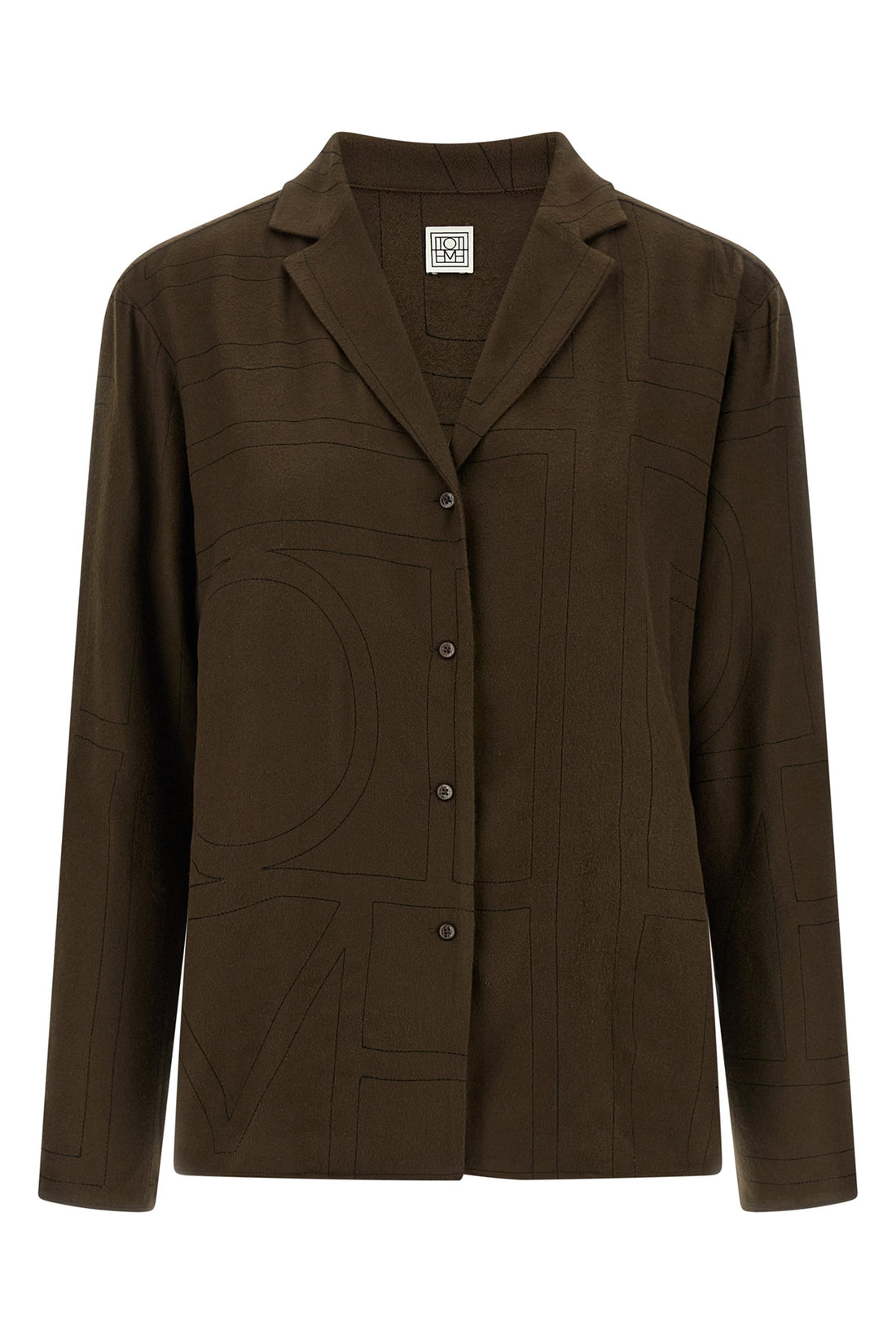 TOTEME 32 toteme embroidered modal flannel shirt
