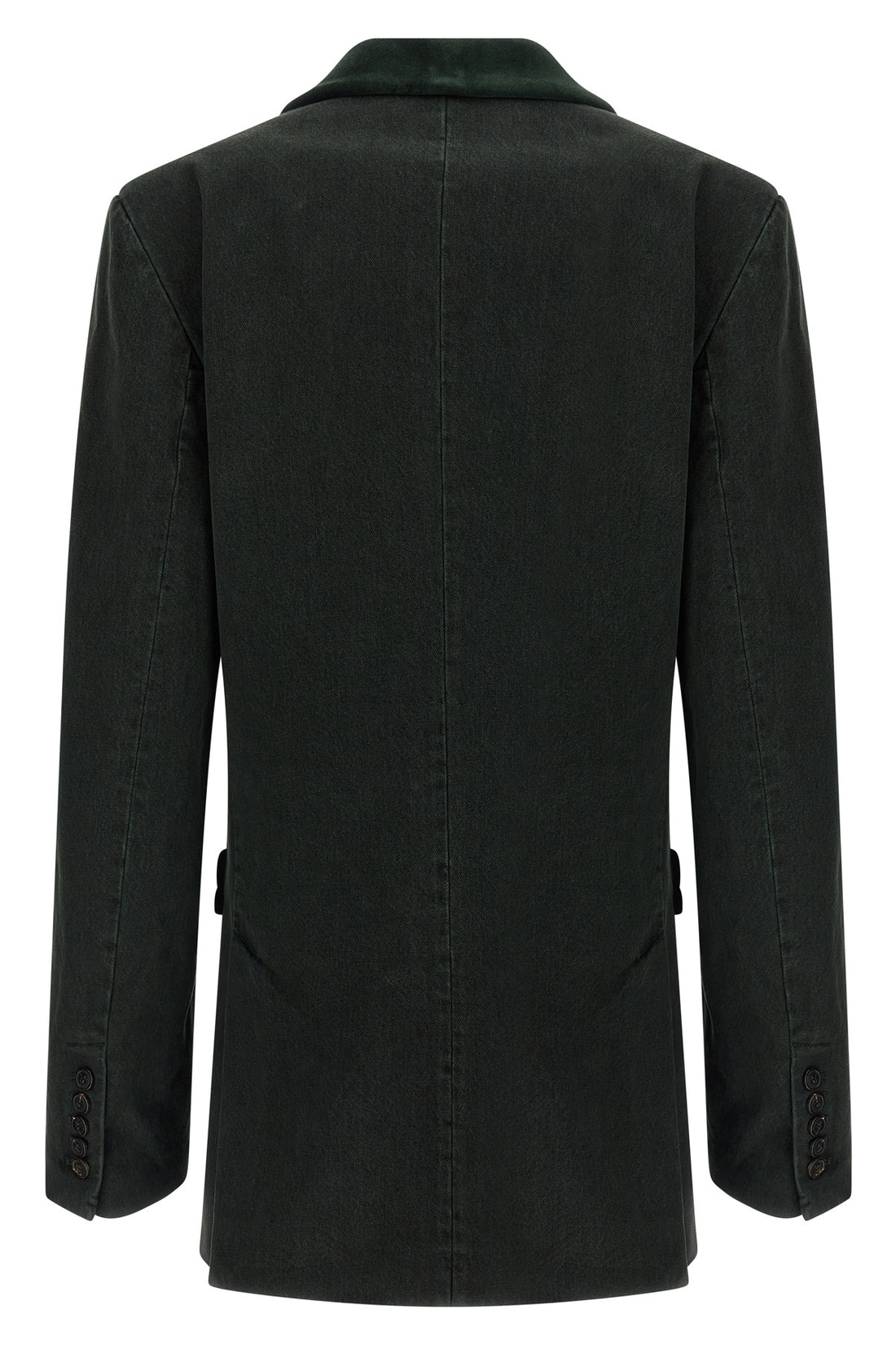 DRIES VAN NOTEN 34 befya double-breasted stonewashed cotton denim blazer