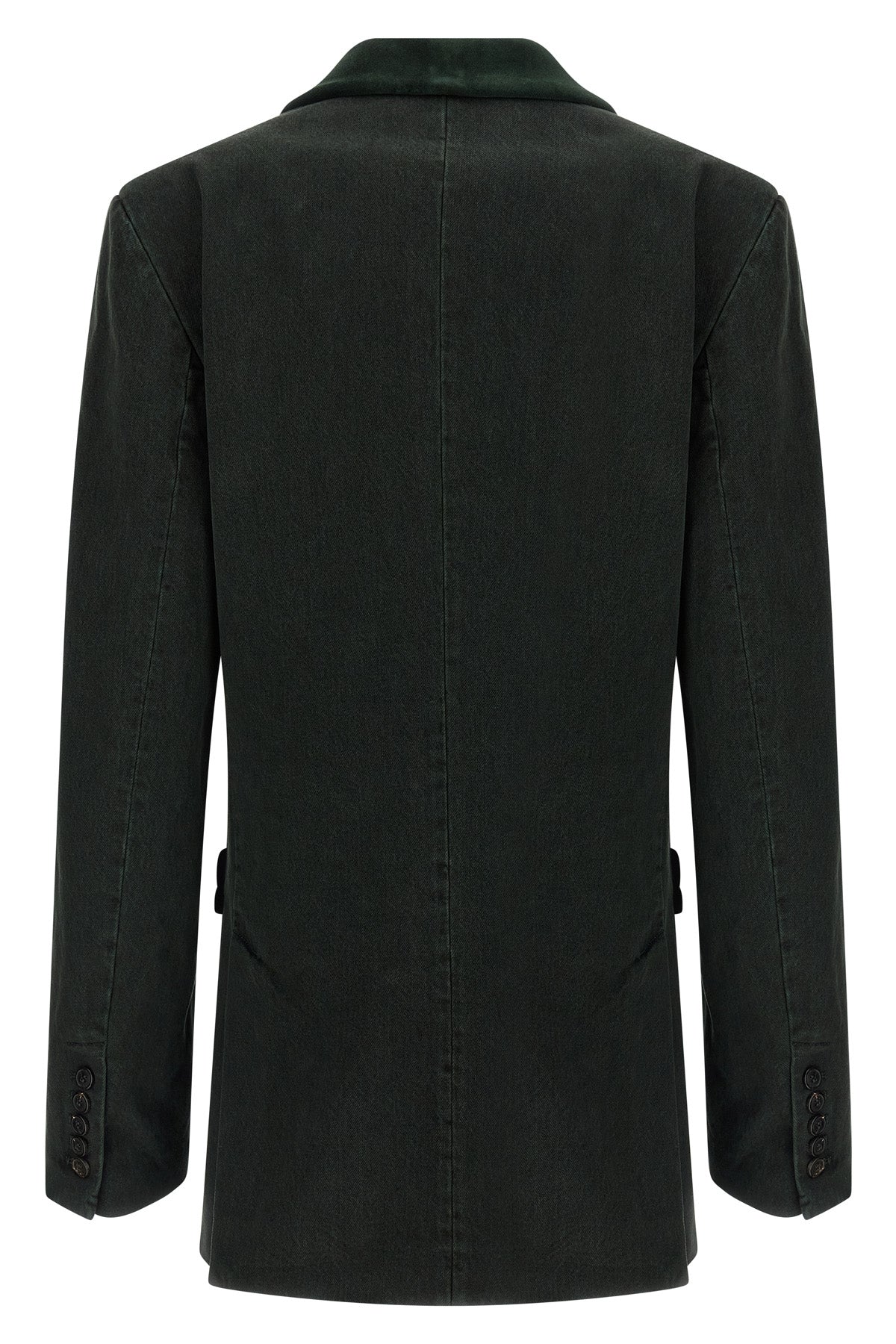 befya double-breasted stonewashed cotton denim blazer