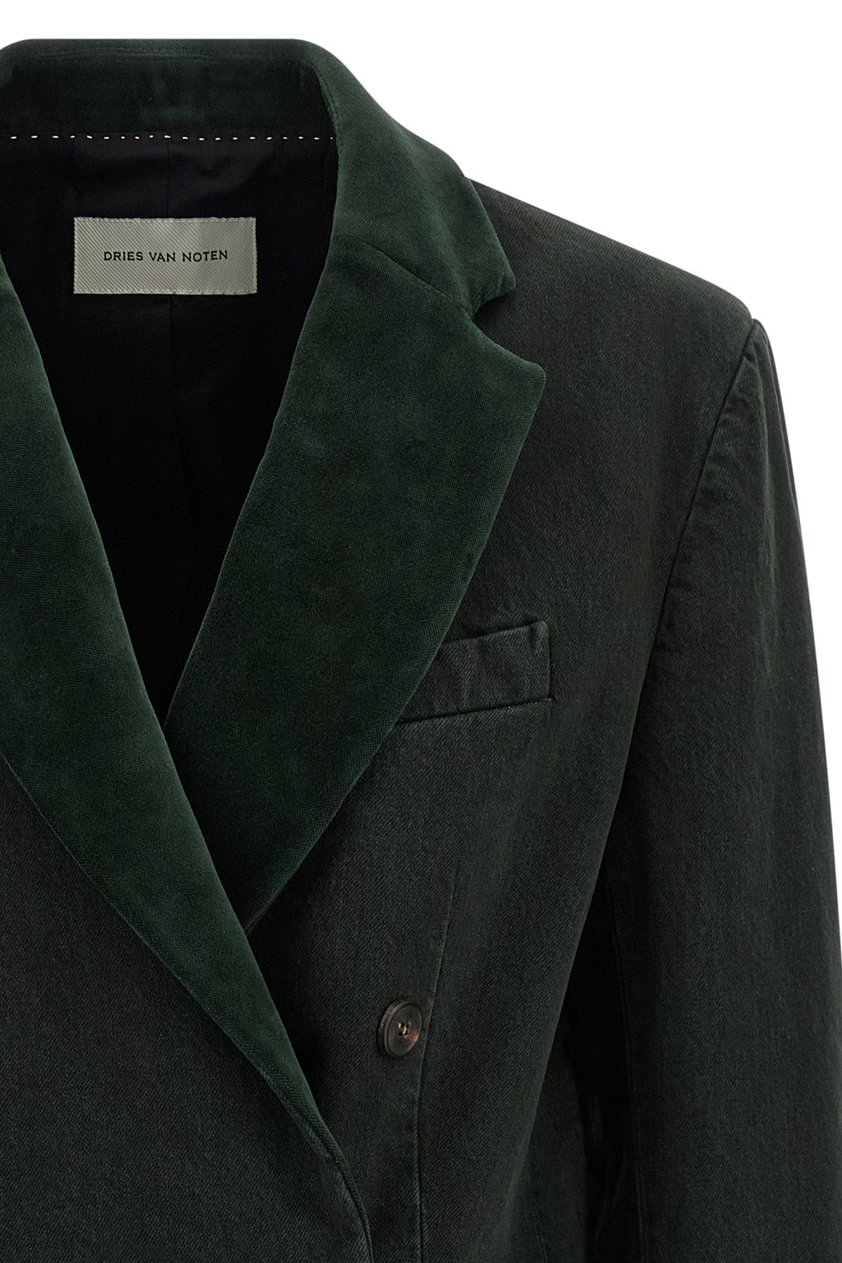 befya double-breasted stonewashed cotton denim blazer