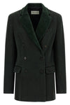 befya double-breasted stonewashed cotton denim blazer