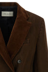 befya double-breasted stonewashed cotton denim blazer
