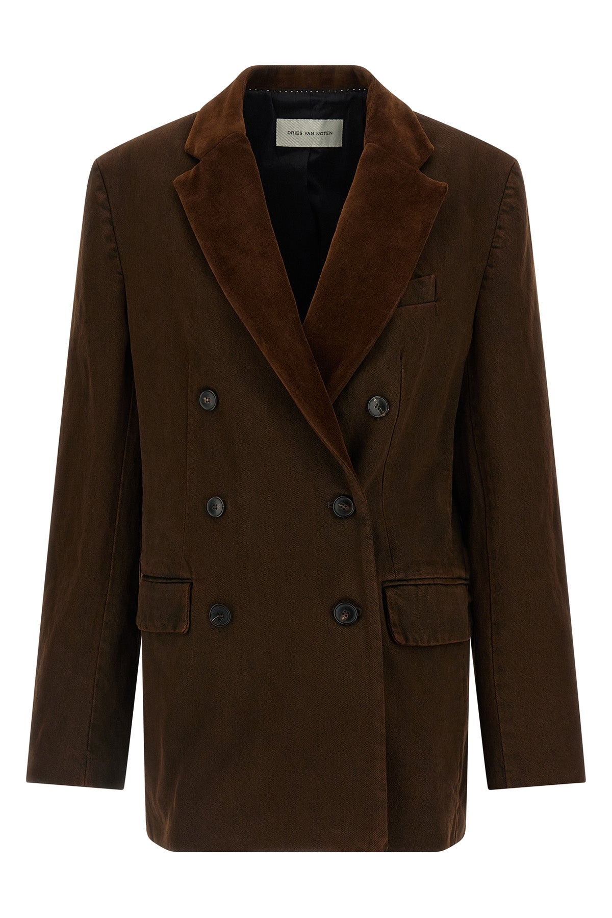 befya double-breasted stonewashed cotton denim blazer