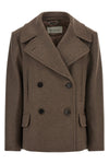 vafel mélange wool blend coat