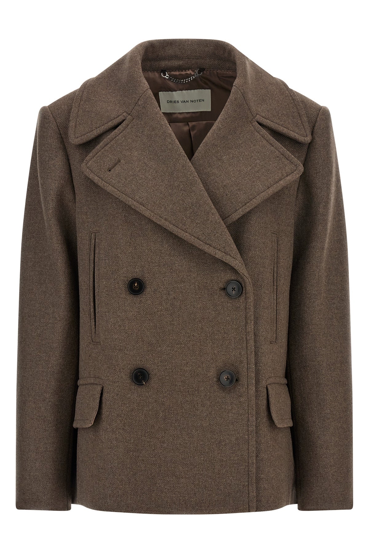 vafel mélange wool blend coat