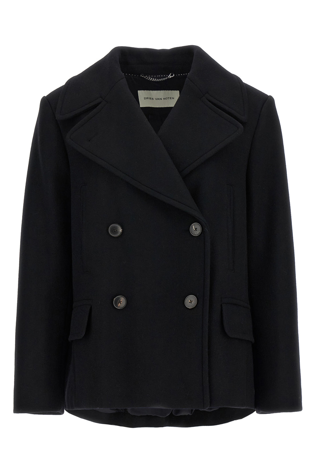DRIES VAN NOTEN S vafel wool blend coat