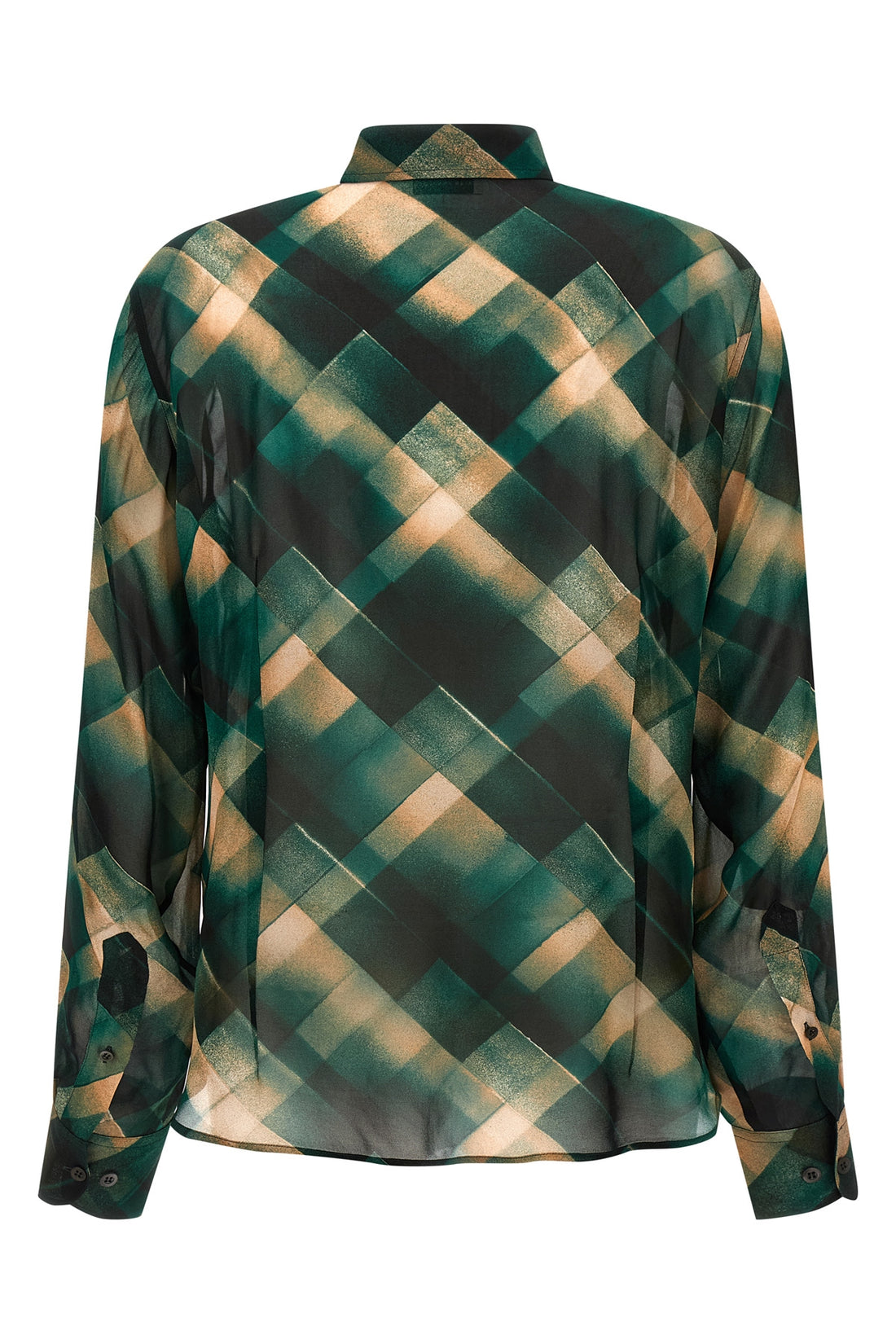 DRIES VAN NOTEN 44 chowy shirt in lightweight semi-transparent viscose