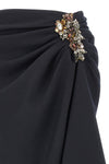 sovora midi skirt in herringbone wool
