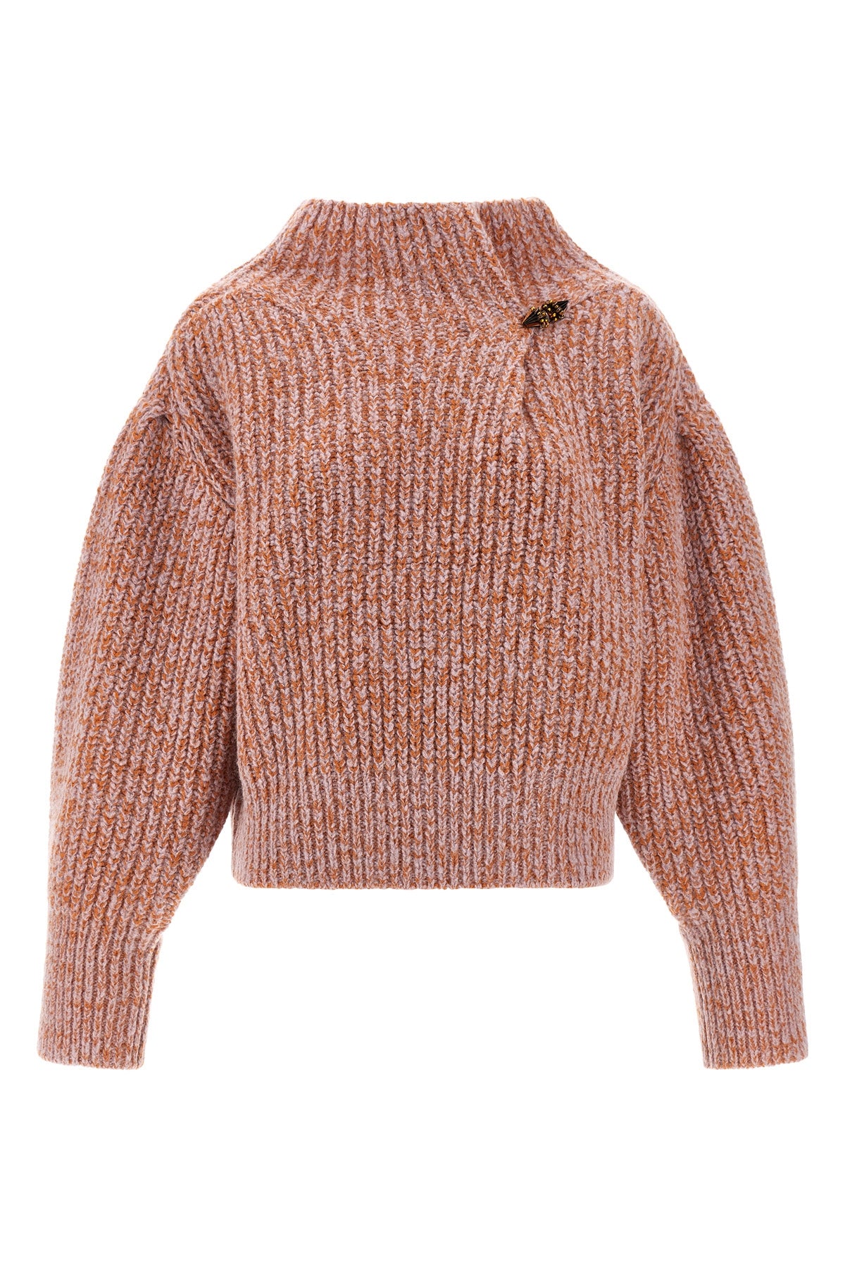 teubina two-tone knitted wool and alpaca sweater