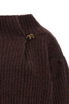 teubina two-tone knitted wool and alpaca sweater