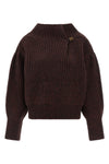 teubina two-tone knitted wool and alpaca sweater