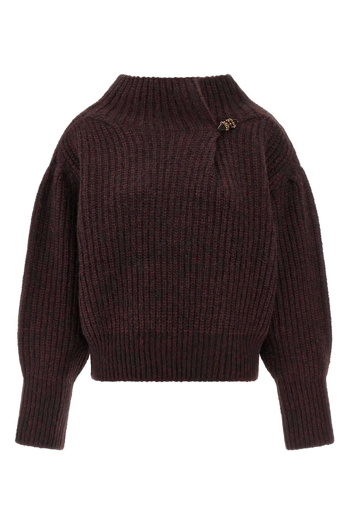 teubina two-tone knitted wool and alpaca sweater