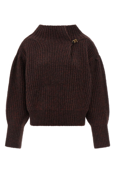 teubina two-tone knitted wool and alpaca sweater