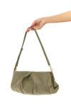 large crisp craquelé leather clutch