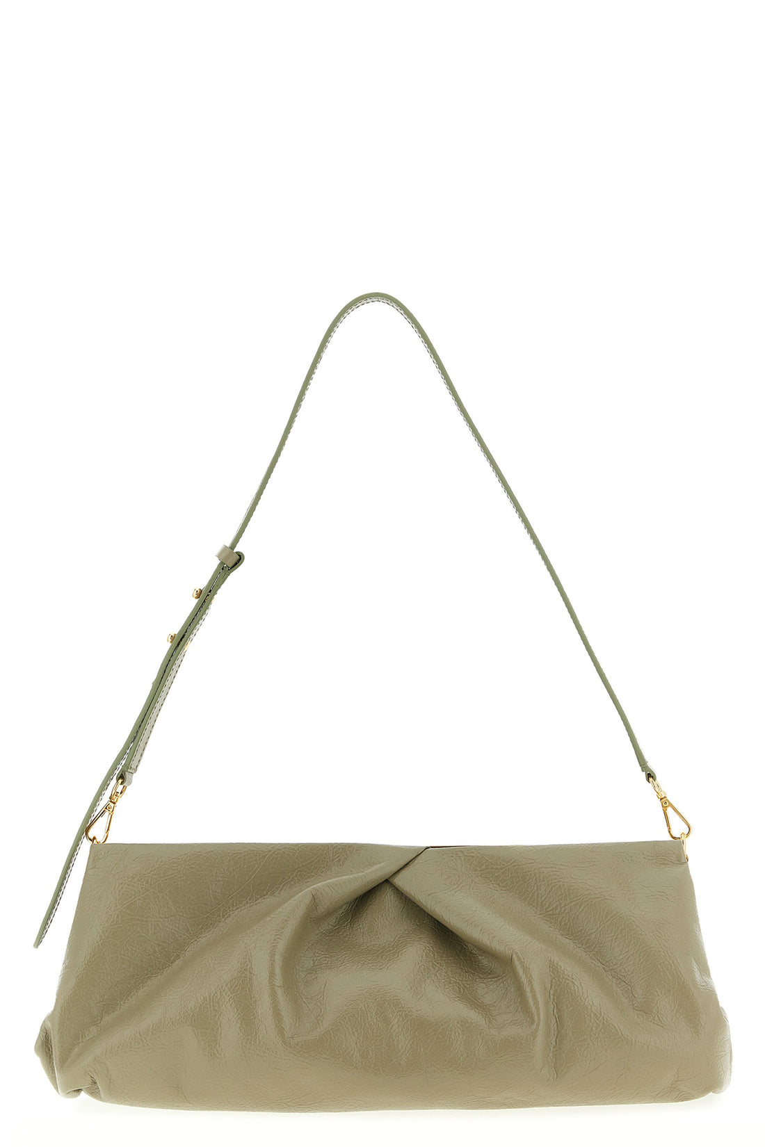 DRIES VAN NOTEN OS large crisp craquelé leather clutch
