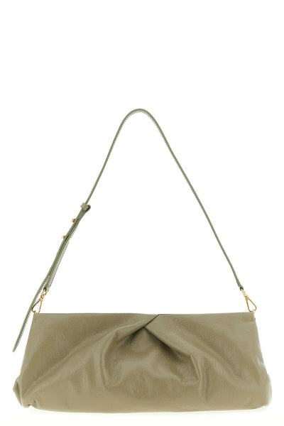 large crisp craquelé leather clutch