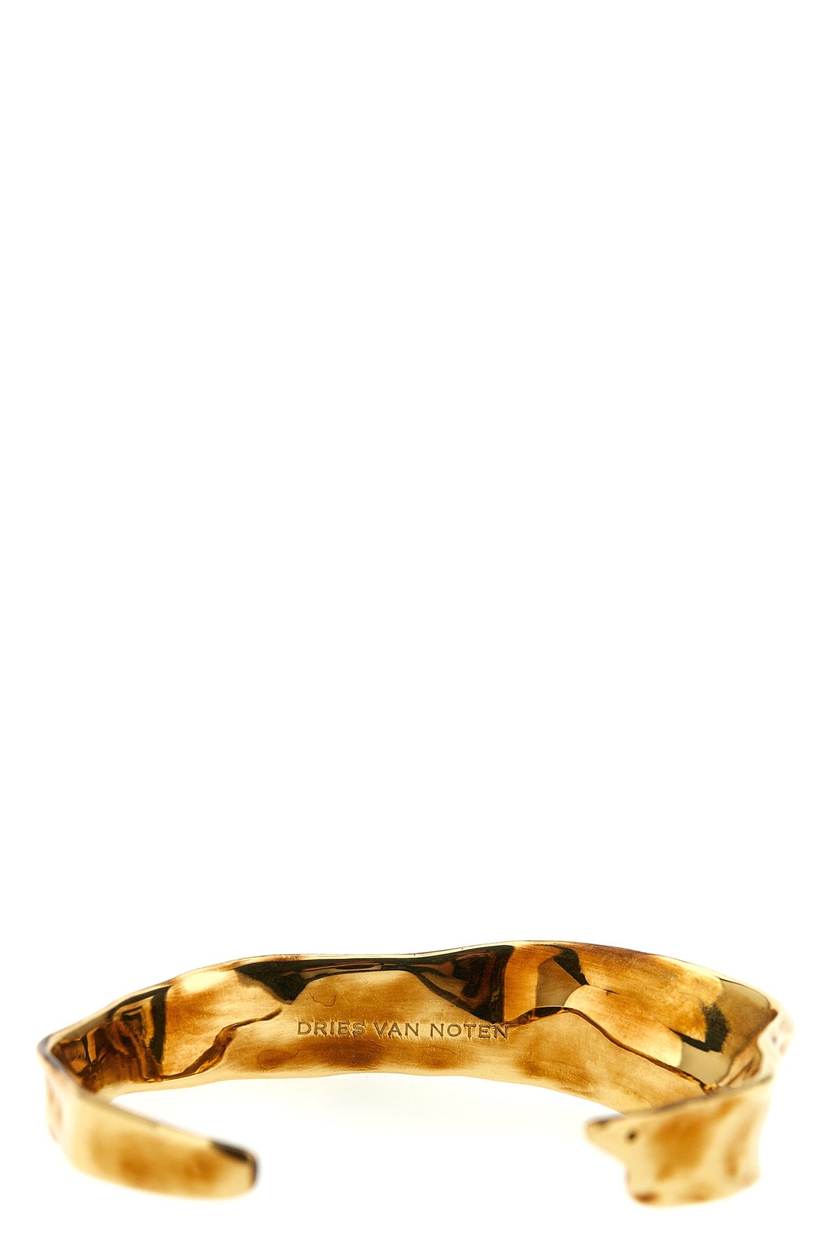 embroidered cuff brass and resin bangle
