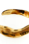 embroidered cuff brass and resin bangle