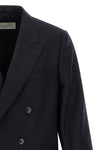 buforden double-breasted blazer in herringbone wool