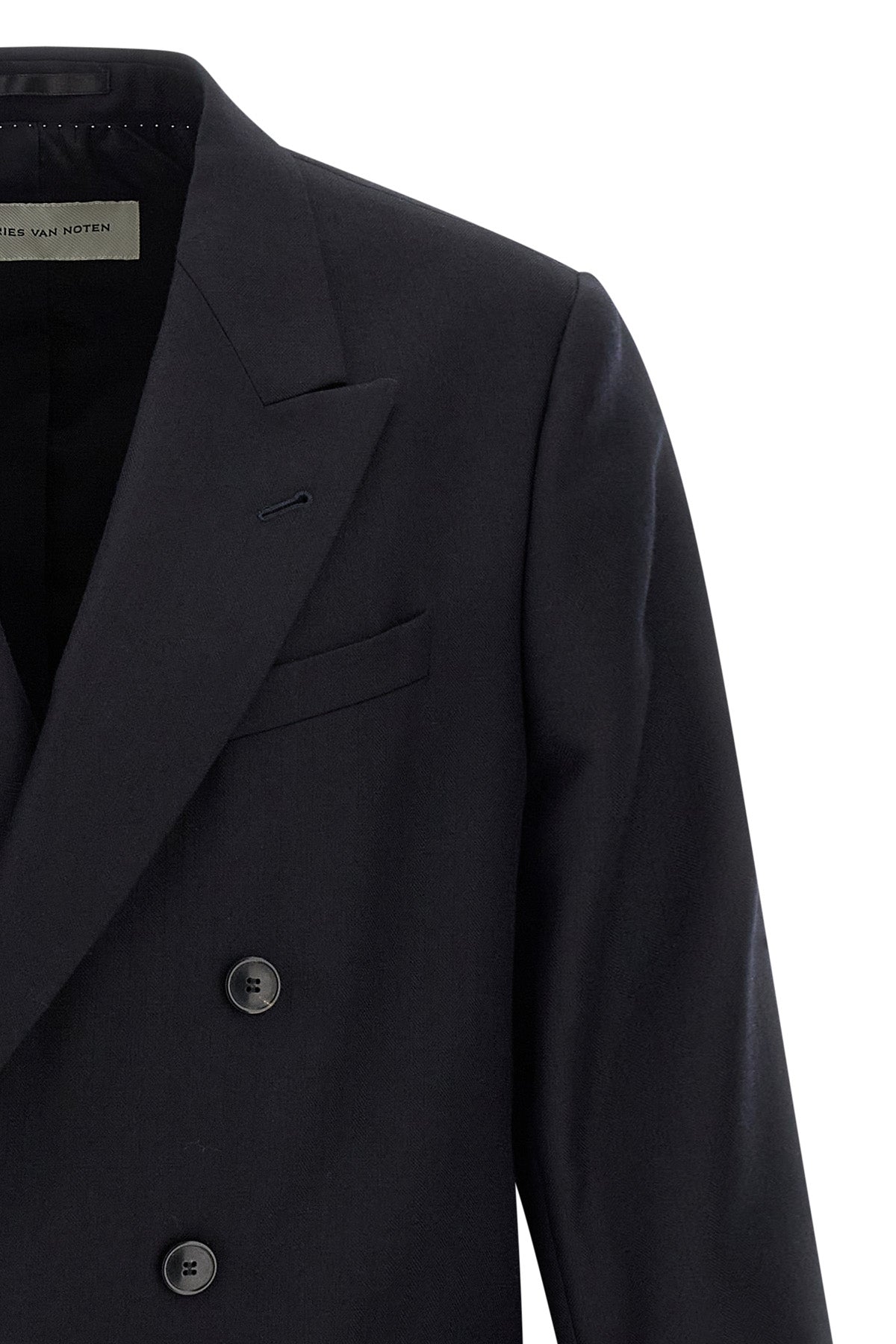 buforden double-breasted blazer in herringbone wool