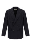 buforden double-breasted blazer in herringbone wool
