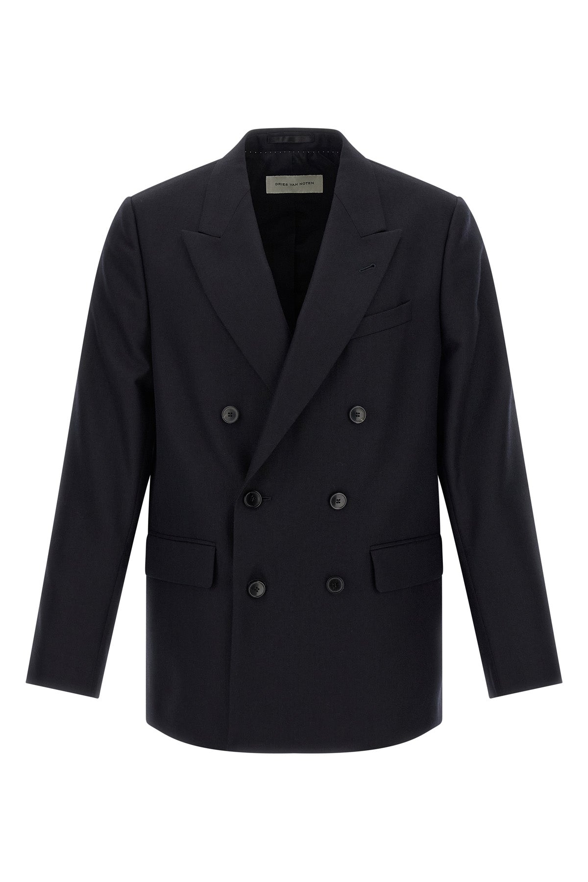 buforden double-breasted blazer in herringbone wool