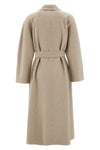 long ludmilla - icon coat coat in double drap of hand-stitched sable cashmere