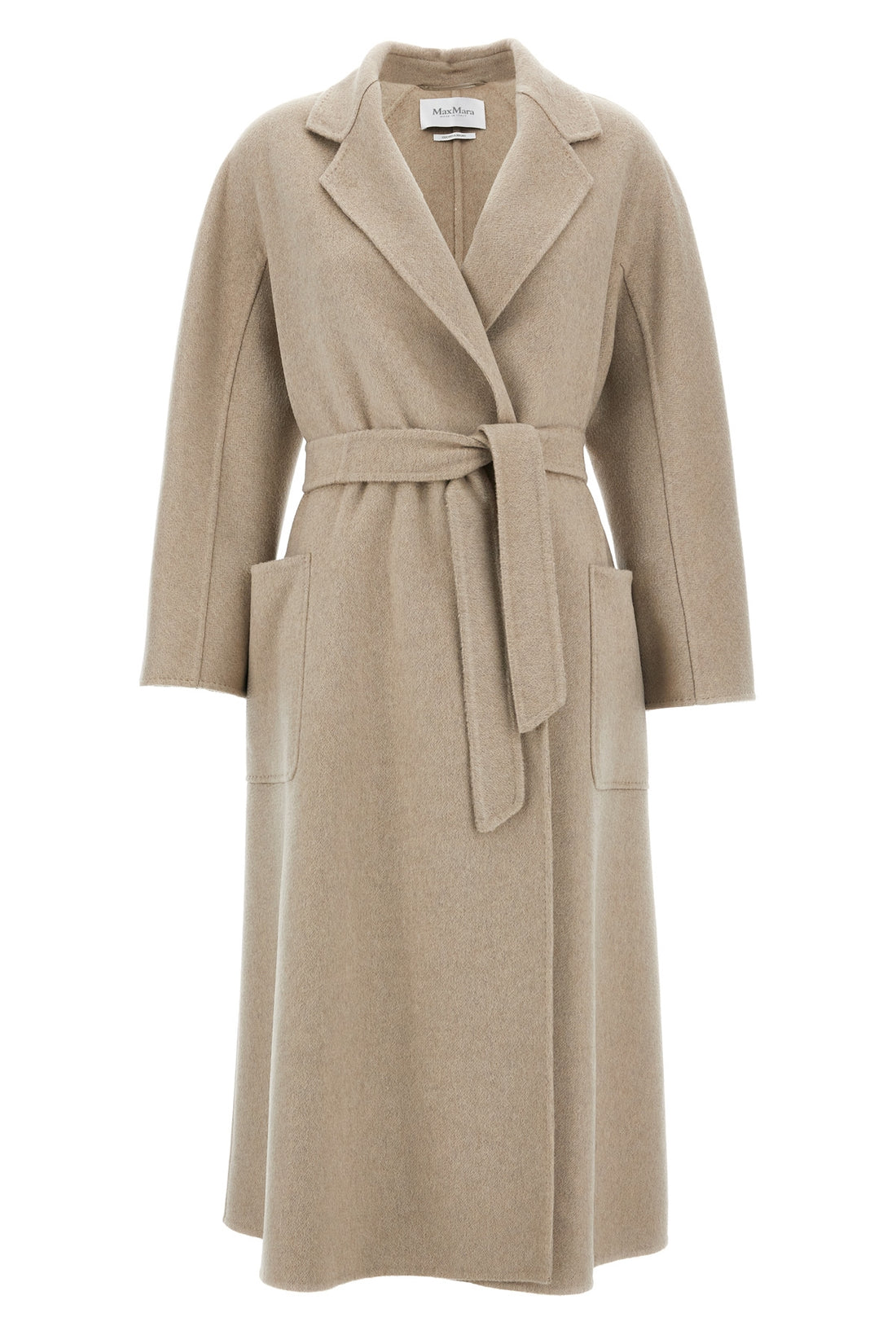 MAX MARA 46 long ludmilla - icon coat coat in double drap of hand-stitched sable cashmere