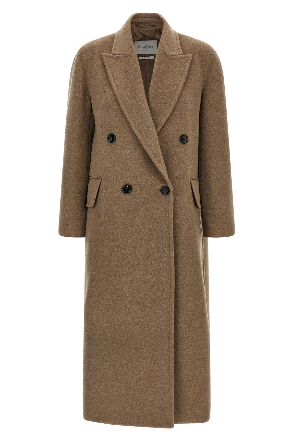 armonia1234 long coat in pure cashmere double drap